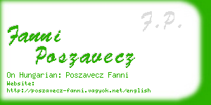 fanni poszavecz business card